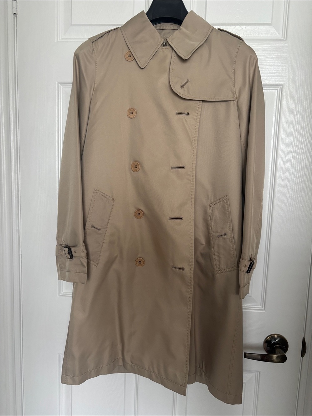 Women’s Tan Double-Breasted Trench Coat by Burberry